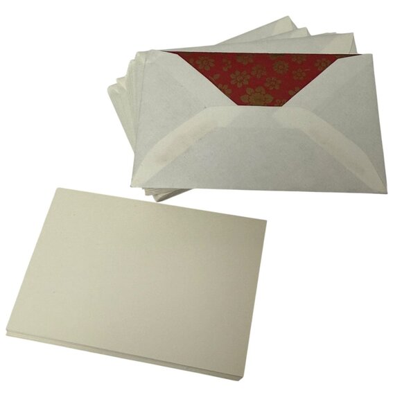 Vintage Bentz Stationery 19 Mini Cards and Red Print Lined Envelopes Germany - Picture 8 of 10